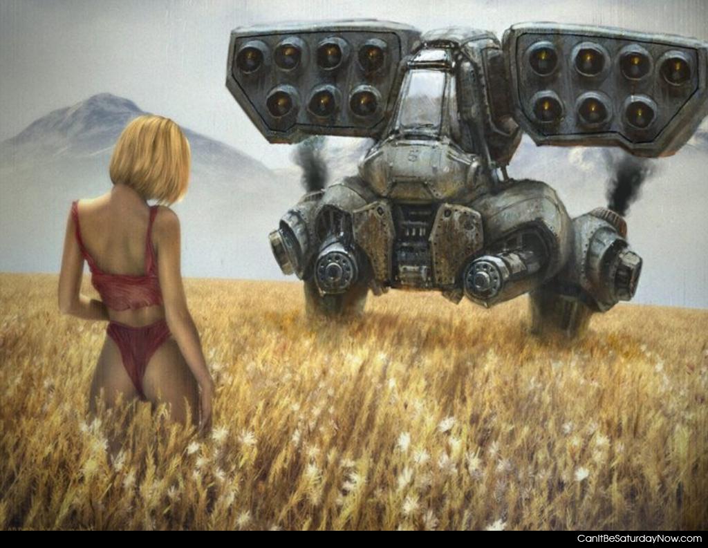 Girl and mech - A girl and her mech